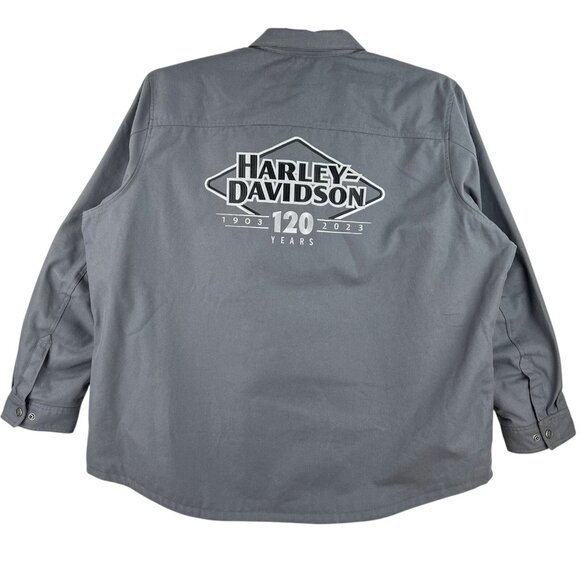 NWT Harley Davidson 120th Anniversary Operative Riding Men Shirt Jacket Size 5XL
